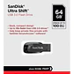 Pendrive Sandisk Ultra Shift 64gb Usb 3.0 100 Mb/s Negro - Miniatura 5