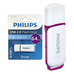 Pendrive Usb Philips Snow 64gb 2.0 Color Blanco