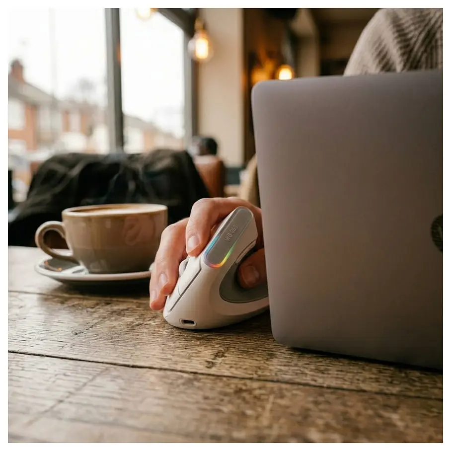 Mouse Vertical Inalámbrico Ergonómico WB-889 - 5 Colores BK/PK/BL/PU/WH 11