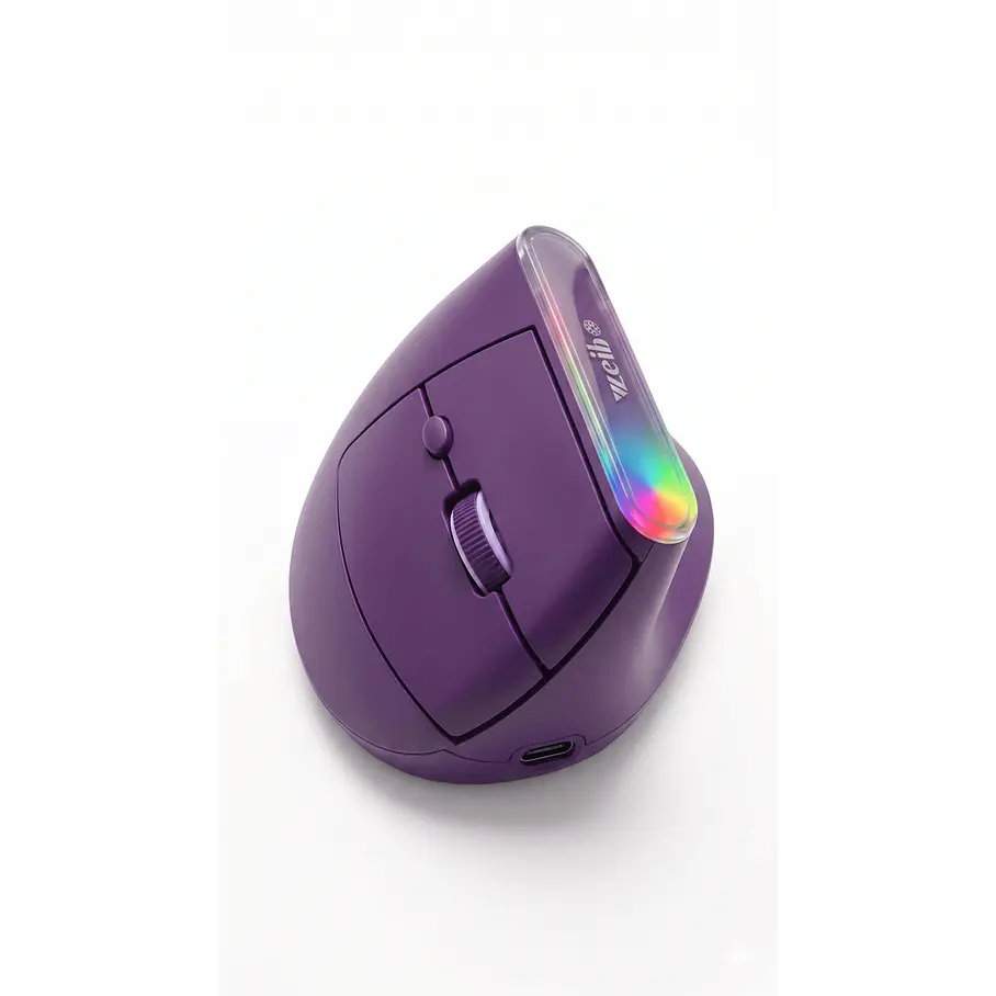 Mouse Vertical Inalámbrico Ergonómico WB-889 - 5 Colores BK/PK/BL/PU/WH 7