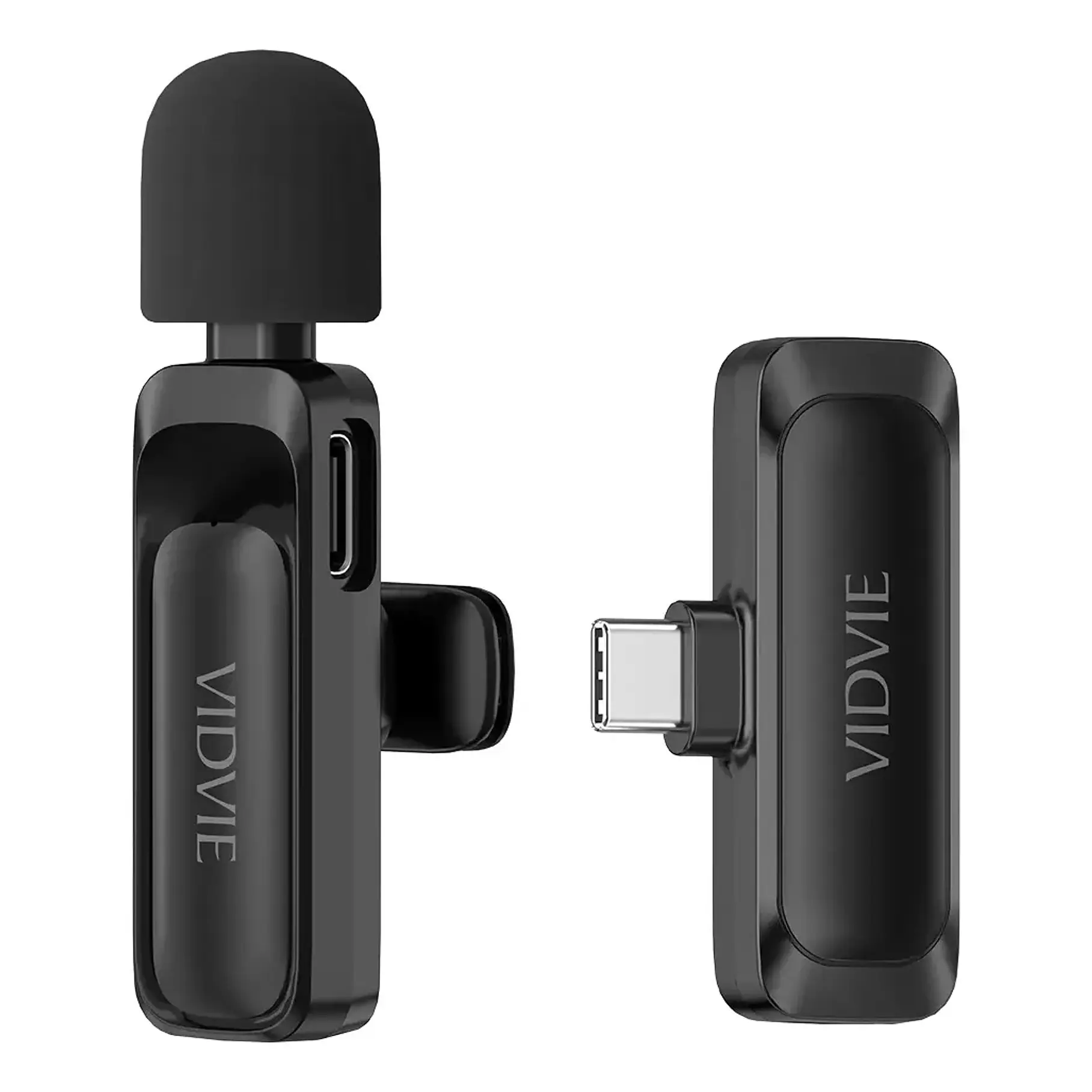Micrófono Solapa Y Transmisor Inalámbrico Usb-c Vidvie Mc03 1