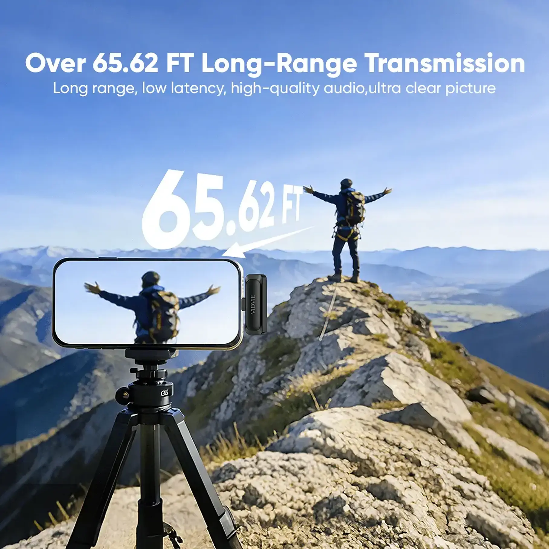 Micrófono Solapa Y Transmisor Inalámbrico Usb-c Vidvie Mc03 9