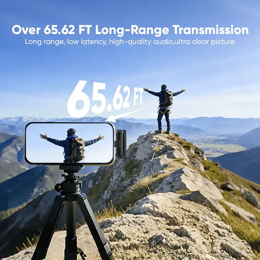 Micrófono Solapa Y Transmisor Inalámbrico Usb-c Vidvie Mc03 9