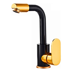 Grifo de Aluminio Espacial Para Cocina Dorado Negro Mate Grifo Lavaplatos 