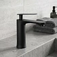 Llave Grifo Monomando Para Baño Lavabo Mezclador Grifería Lava Mano Color Negro Mate - Miniatura 1