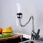 Llave Grifería Lavaplatos Flexible Doble Chorro Multifuncional Fregadero Mezclador De Agua Monomando - Miniatura 6