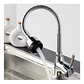 Llave Grifería Lavaplatos Flexible Doble Chorro Multifuncional Fregadero Mezclador De Agua Monomando - Miniatura 8