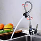 Llave Grifería Lavaplatos Flexible Doble Chorro Multifuncional Fregadero Mezclador De Agua Monomando - Miniatura 10
