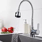Llave Grifería Lavaplatos Flexible Doble Chorro Multifuncional Fregadero Mezclador De Agua Monomando - Miniatura 1
