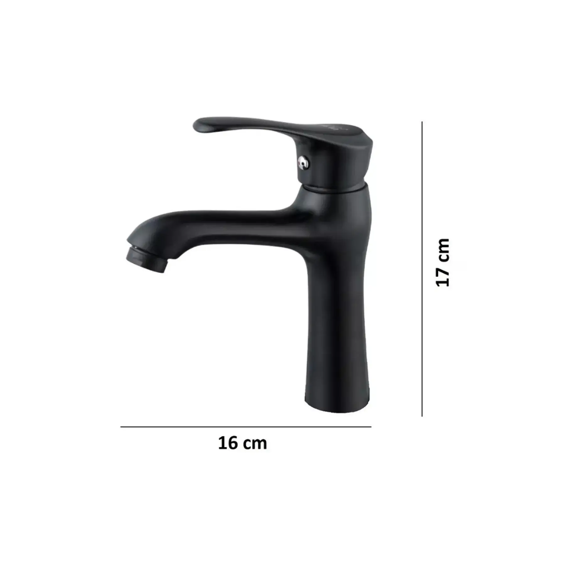 Llave Grifería Lavamanos Profesional Monomando Curvo Negro Calidad Negro Mate  4