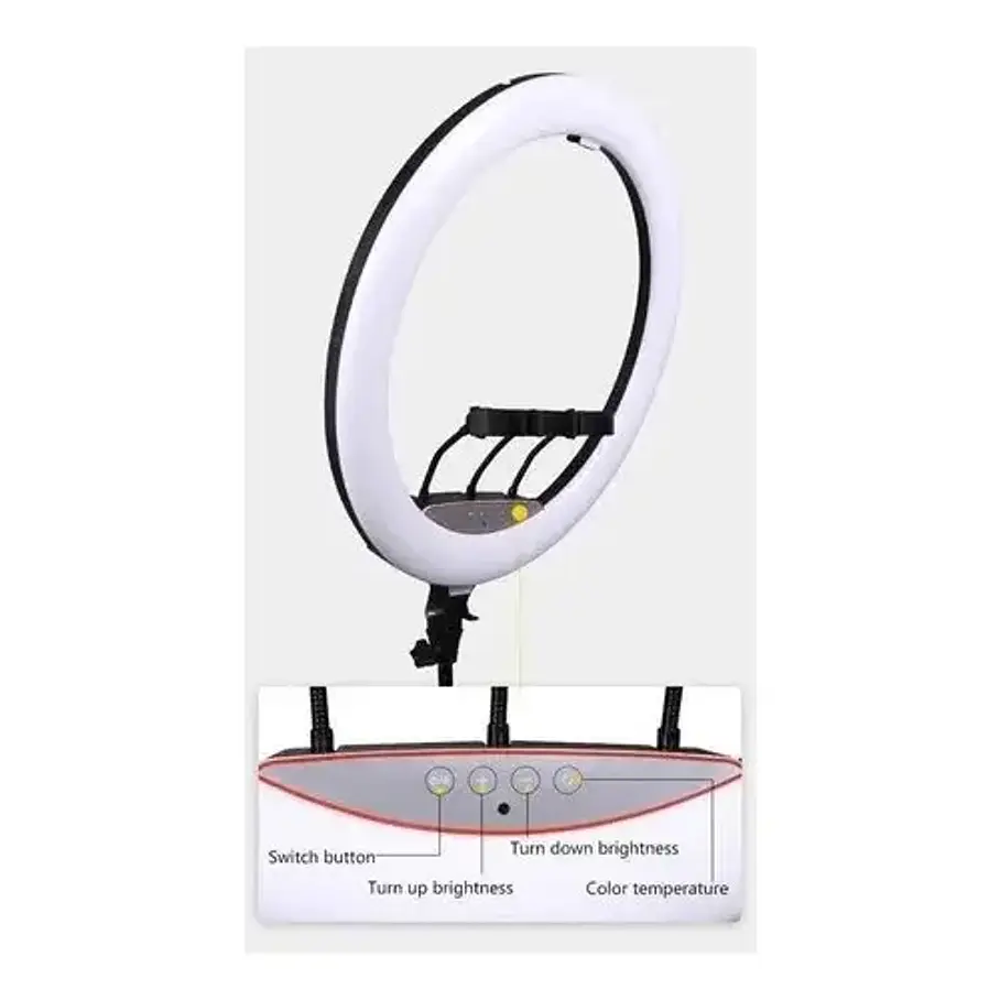 Aro Luz Led Multicolor 56cm + Control + Trípode +  RGB 22 Pulgadas Colores Variados Influencer Luces Para Tus Videos 4