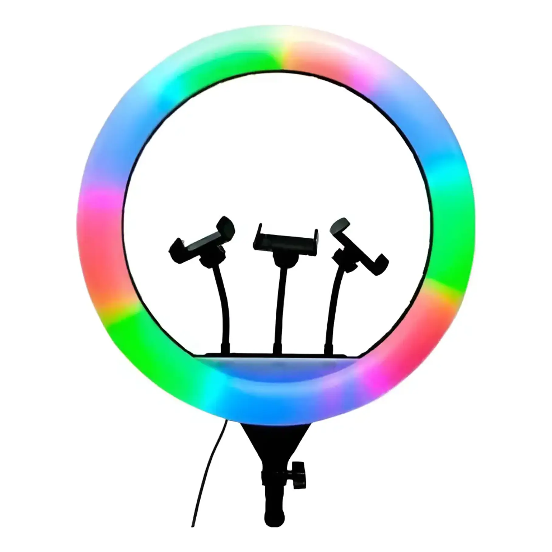 Aro Luz Led Multicolor 56cm + Control + Trípode +  RGB 22 Pulgadas Colores Variados Influencer Luces Para Tus Videos 3