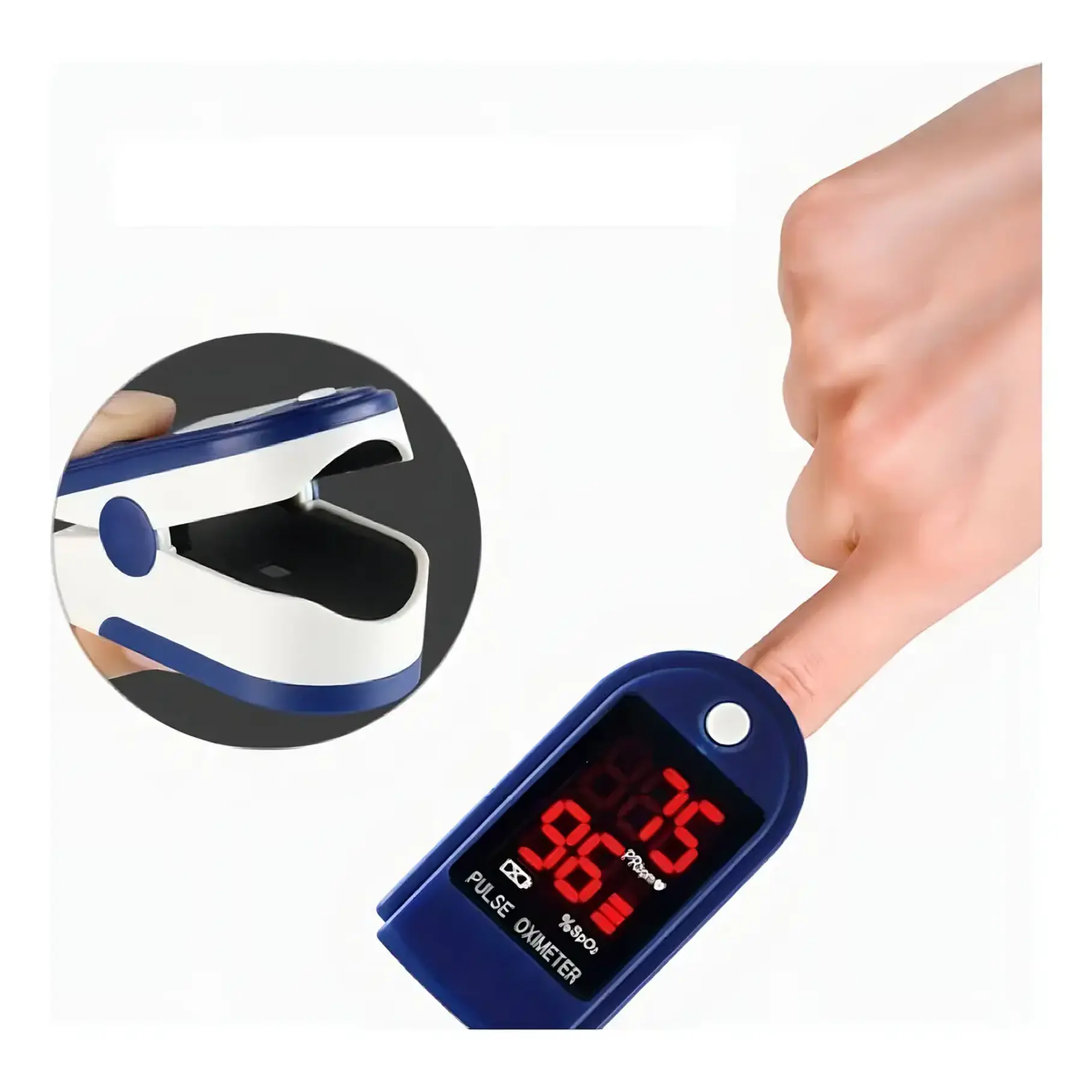 Oxímetro de Dedo LED JZK Precisión SpO2 Frecuencia Pulso Portátil 6