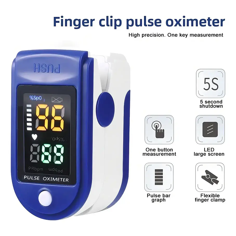 Oxímetro de Dedo LED JZK Precisión SpO2 Frecuencia Pulso Portátil 8