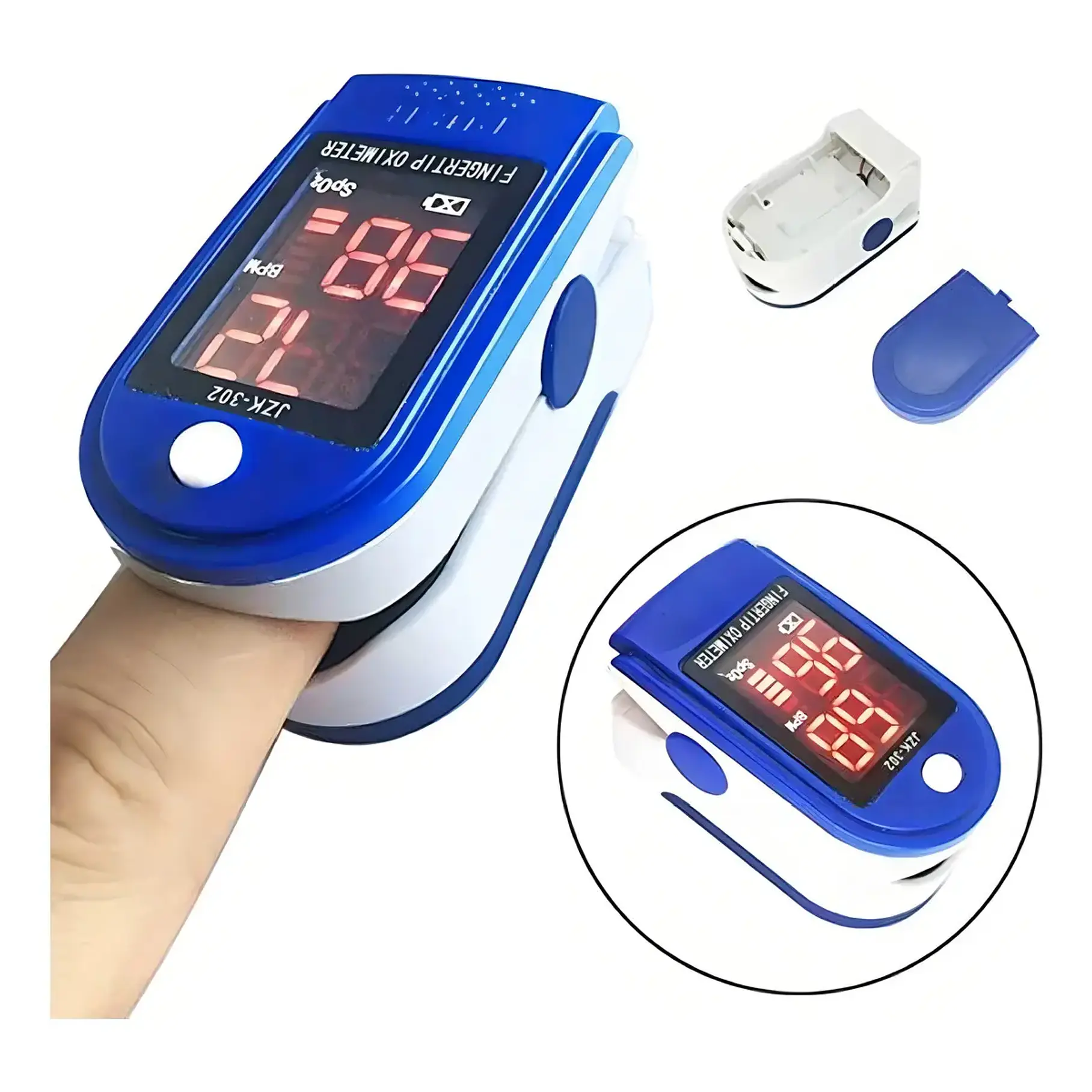 Oxímetro de Dedo LED JZK Precisión SpO2 Frecuencia Pulso Portátil 1