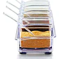 Especiero Condiméntero De Mesa Crystal 4 Tarros Acrílico Transparente Cuchara  - Miniatura 3