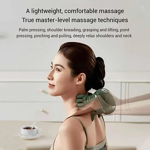 Masajeador Cuello Y Hombros Shiatsu Con Calor Recargable Verde Musgo 2RL Masajeador Masaje Manitos Manos 