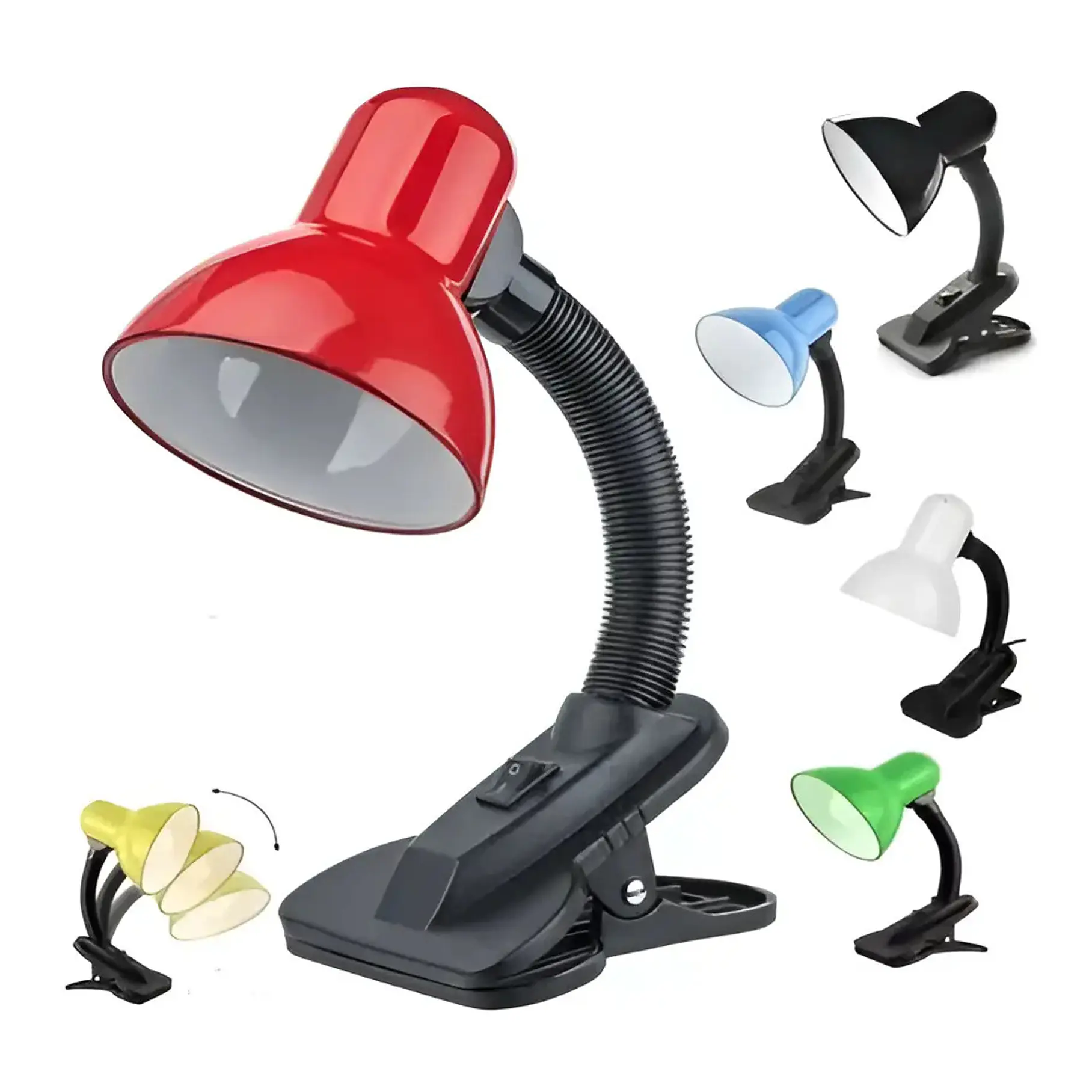 Lampara Escritorio Velador Flexible Sujetador Clip Pinza 7