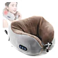 Almohada Cojín Cuello Cervical Viaje Auto Avión Masajeador Color Gris - Miniatura 2