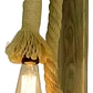 Aplique Lampara Muro Cañamo Madera Vintage Soga E27 Deco - Miniatura 3