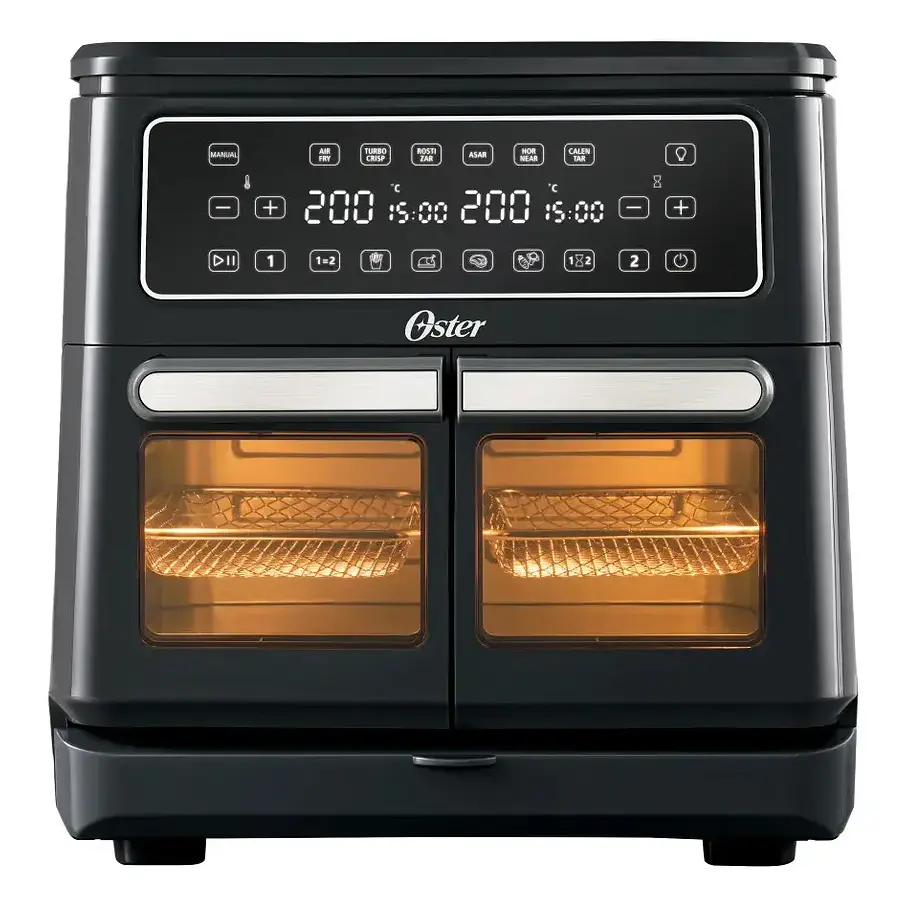 Oster Freidora De Aire Flex 11l Con Dos Zonas Ckstaf11mcddf Multifunción Horno 1
