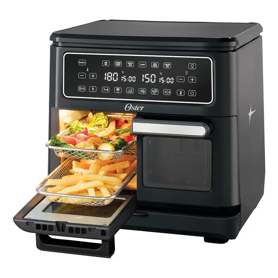 Oster Freidora De Aire Flex 11l Con Dos Zonas Ckstaf11mcddf Multifunción Horno 3