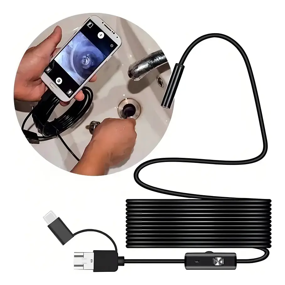 Cámara Endoscopica Flexible 5 Mts Negro Camara Cable CelularCámara Endoscopica Flexible 5 Mts Negro Camara Cable Celular Cámara Endoscopica Flexible 5 Mts Negro Camara Cable Celular Cámara Endoscopica 1