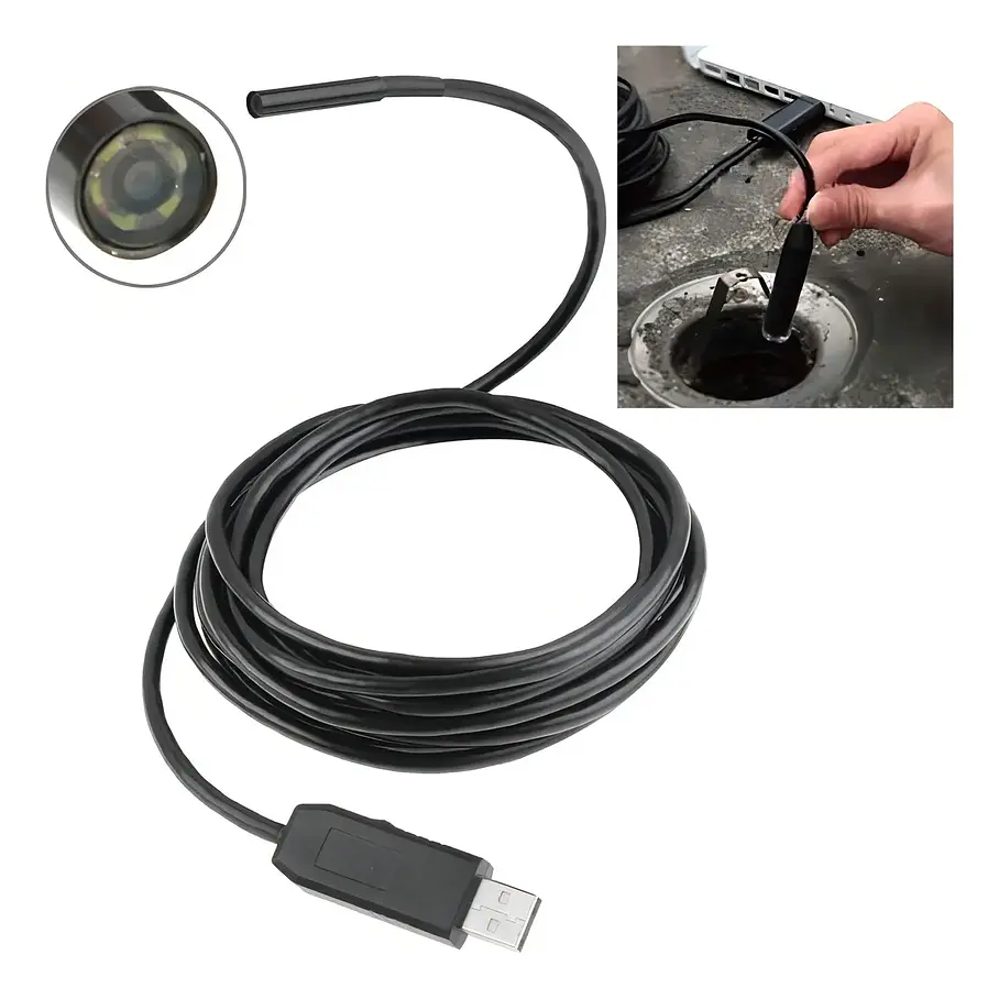 Cámara Endoscopica Flexible 5 Mts Negro Camara Cable CelularCámara Endoscopica Flexible 5 Mts Negro Camara Cable Celular Cámara Endoscopica Flexible 5 Mts Negro Camara Cable Celular Cámara Endoscopica 4