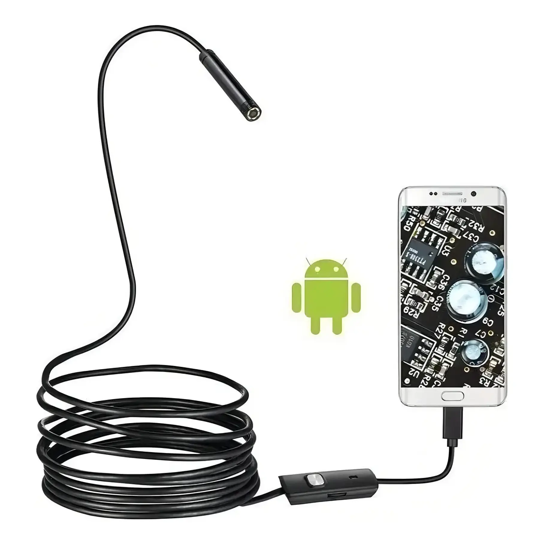 Cámara Endoscopica Flexible 5 Mts Negro Camara Cable CelularCámara Endoscopica Flexible 5 Mts Negro Camara Cable Celular Cámara Endoscopica Flexible 5 Mts Negro Camara Cable Celular Cámara Endoscopica 5
