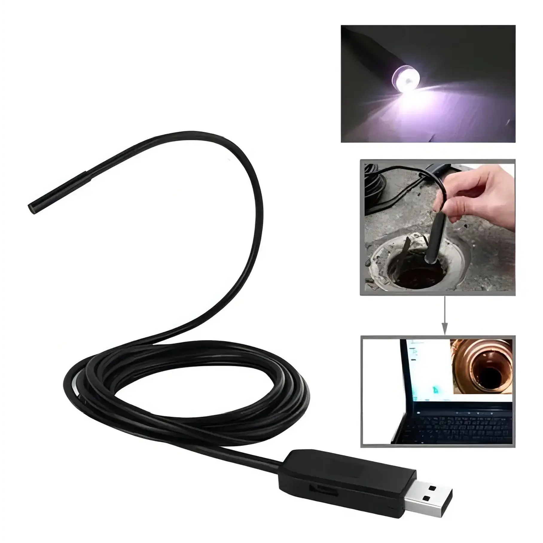 Cámara Endoscopica Flexible 5 Mts Negro Camara Cable CelularCámara Endoscopica Flexible 5 Mts Negro Camara Cable Celular Cámara Endoscopica Flexible 5 Mts Negro Camara Cable Celular Cámara Endoscopica 8