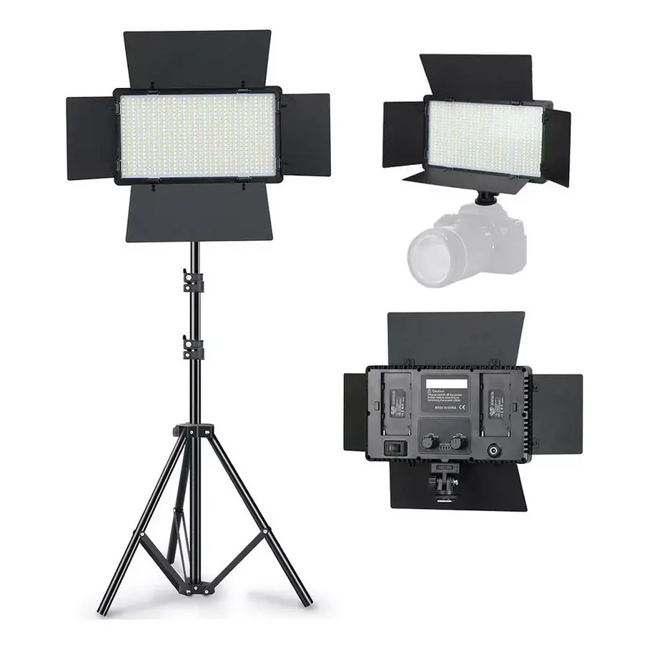 Kit Luz Led Para Fotografia/video Pro Led 600 + Tripode-  2