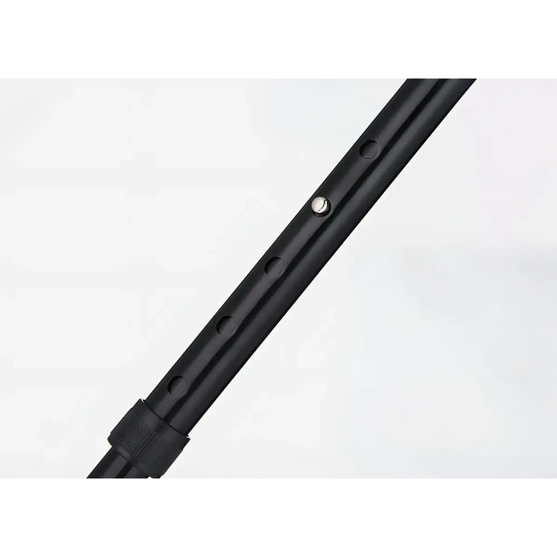 Bastón Ajustable Luz Led Linterna Alarma Radio Fm Mp3 Color Negro 5