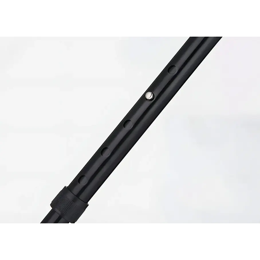 Bastón Ajustable Luz Led Linterna Alarma Radio Fm Mp3 Color Negro 5