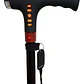 Bastón Ajustable Luz Led Linterna Alarma Radio Fm Mp3 Color Negro - Miniatura 3