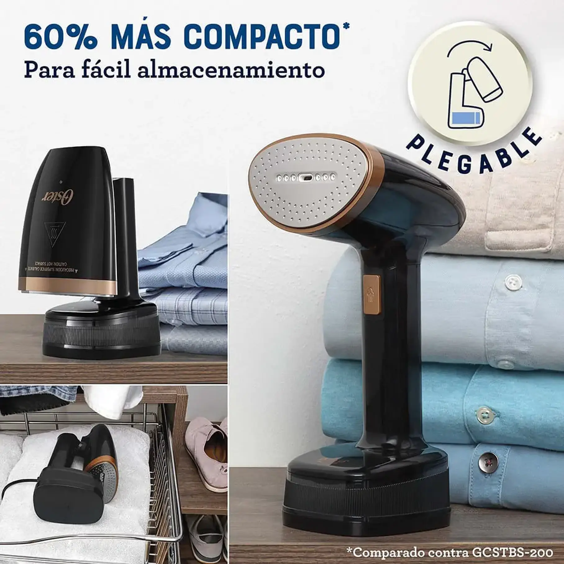 Vaporizador De Mano Plegable Oster, 200 Ml, Negro, Gcstfs300 6