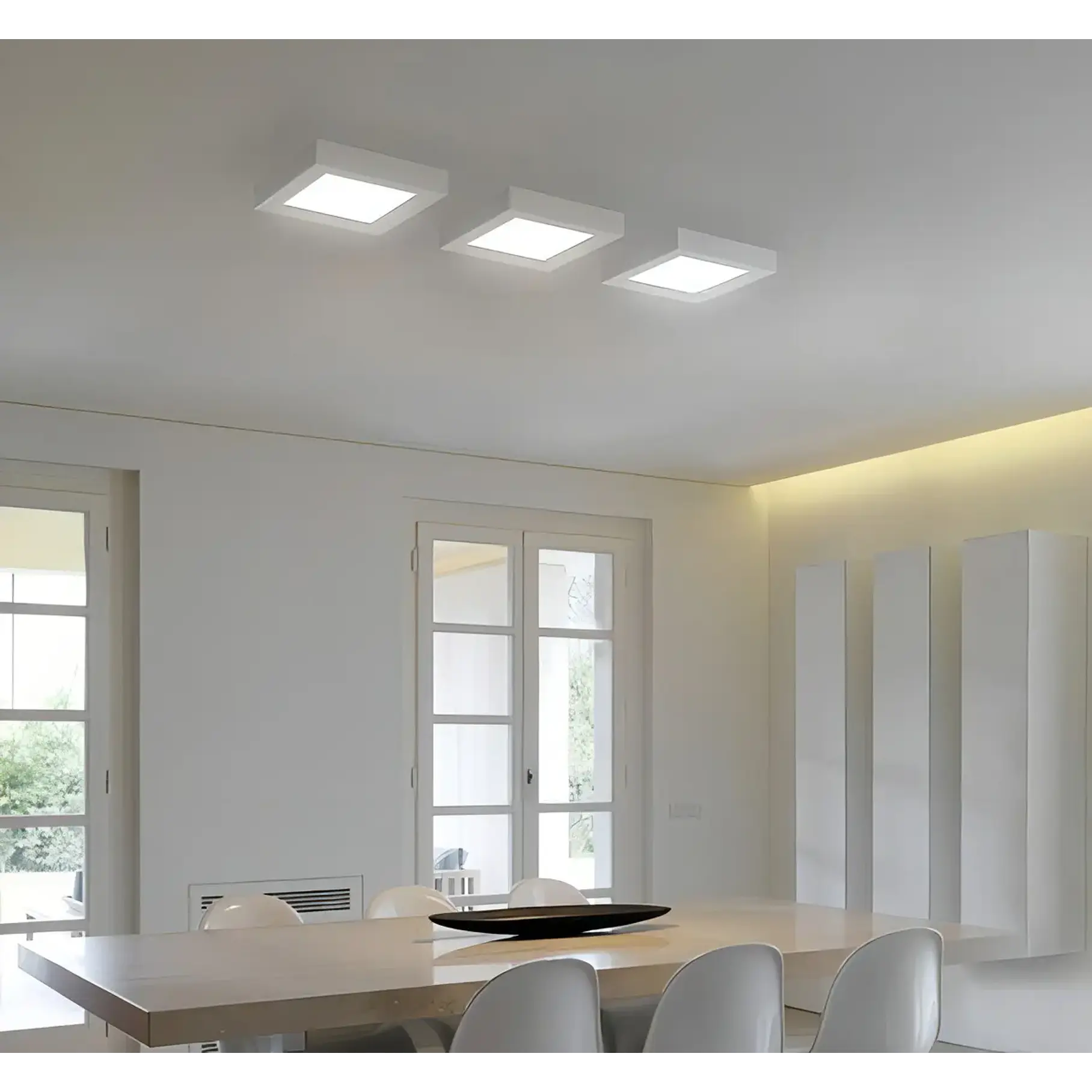 Plafón LED Sobrepuesto IRM 24W Luz Cálida Blanco 29cm Techo 6
