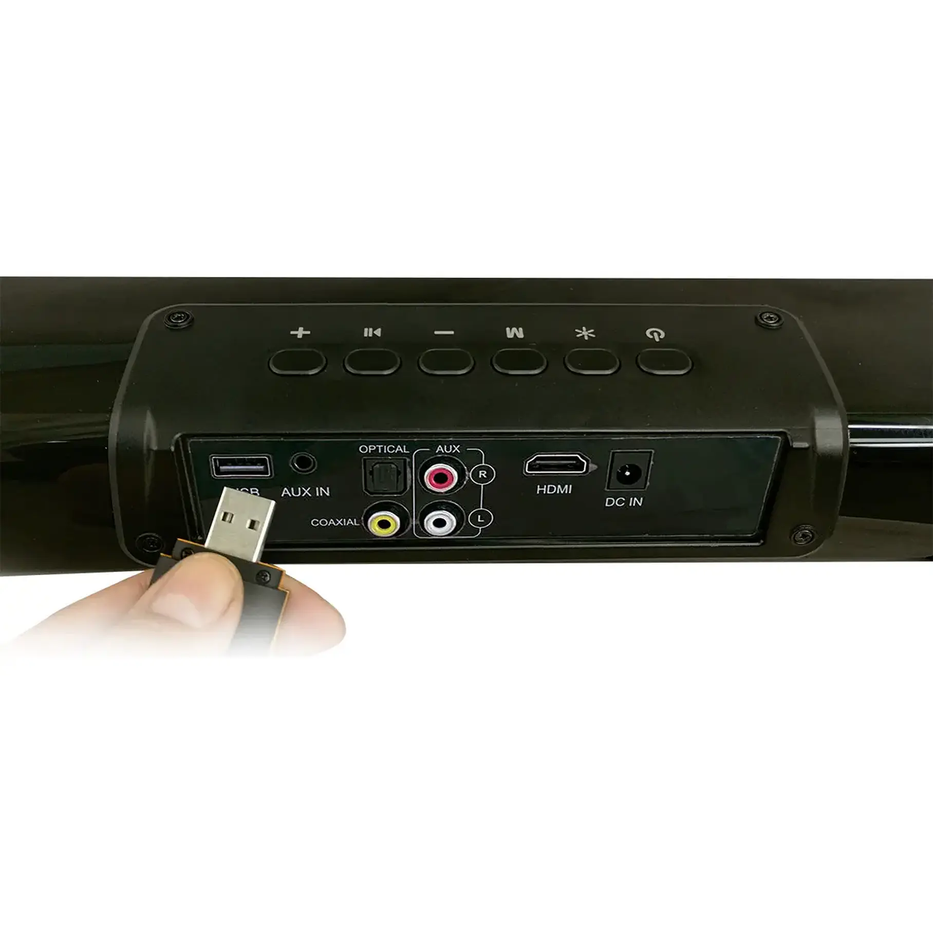 Barra De Sonido Soundbar Tv Bluetooth Mlab 9341 Parlante Negro Usb Aux Coax 5