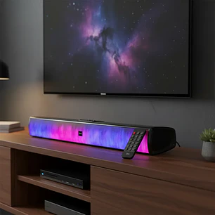 Barra De Sonido Soundbar Tv Bluetooth Mlab 9341 Parlante Negro Usb Aux Coax