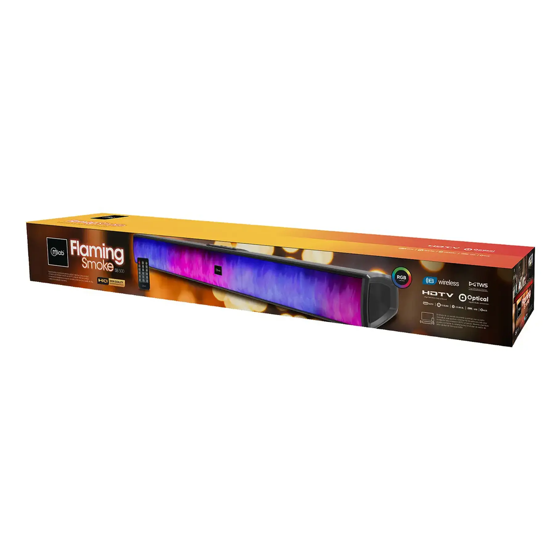 Barra De Sonido Soundbar Tv Bluetooth Mlab 9341 Parlante Negro Usb Aux Coax 7