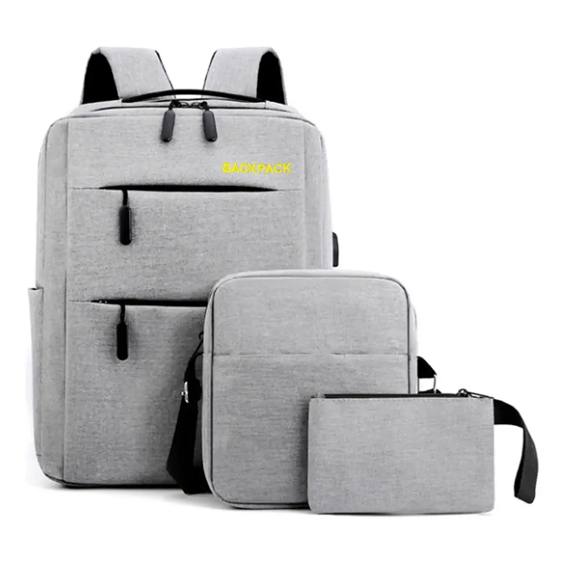 Kit Mochila Urbana Para Notebook Morral Estuche Pack De 3 Bolsos Mochila  8