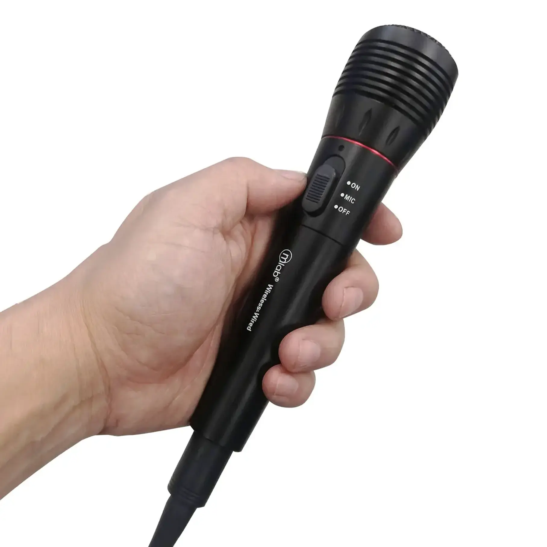 Micrófono Unidireccional VHF Microlab 8773 Cardioide Para Voces Negro 7