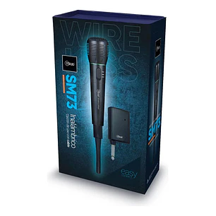 Micrófono Unidireccional VHF Microlab 8773 Cardioide Para Voces Negro