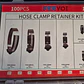 Pack x100 Abrazaderas Manguera Metálica 8 Medidas Pervoi 2RL Hose Clamp Retainer Kit-215 - Miniatura 7