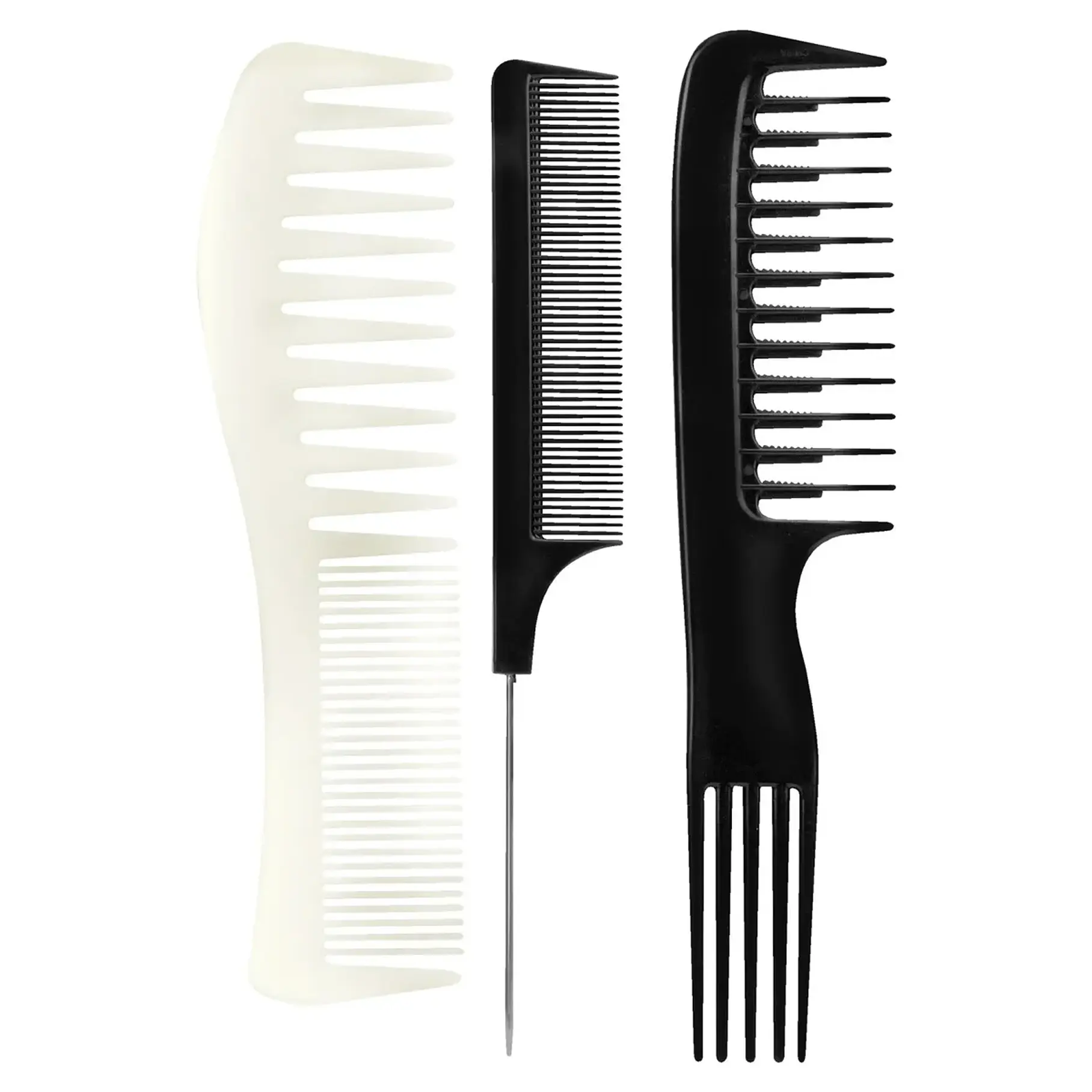 Set De Peines Antifriz Revlon 3 Un Color Negro-Blanco RV3147LADI2 1