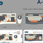 Pack De Teclado Y Mouse Kit Aoas A-1019 Keyboard Color Blanco Ergonomics Colourful Keyboard And Mouse USB Power - Miniatura 3