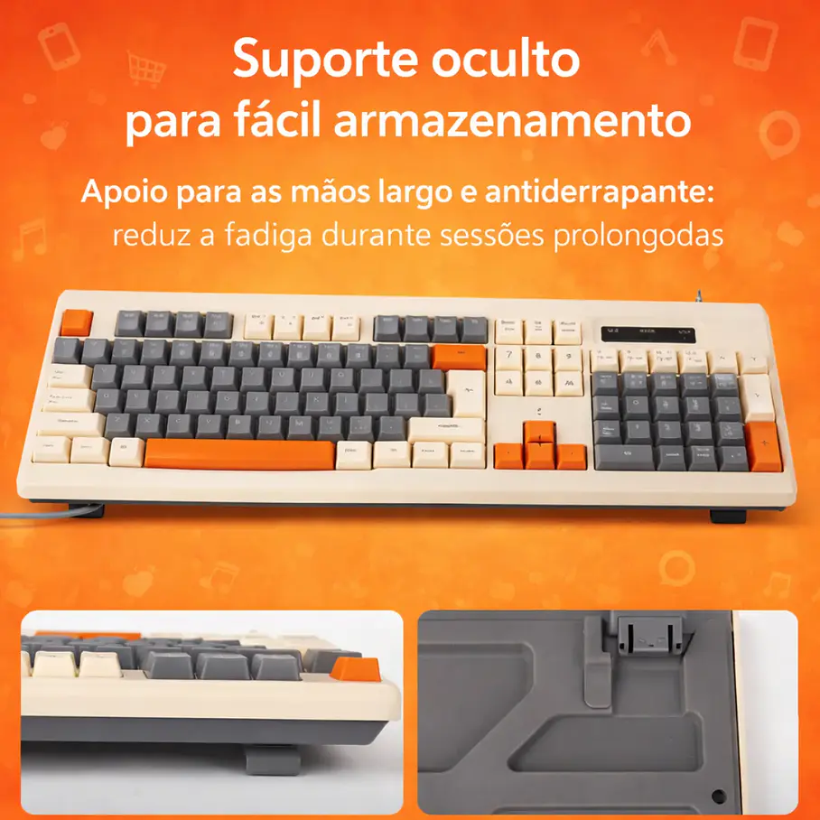 Pack De Teclado Y Mouse Kit Aoas A-1019 Keyboard Color Blanco Ergonomics Colourful Keyboard And Mouse USB Power 6