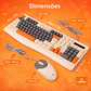 Pack De Teclado Y Mouse Kit Aoas A-1019 Keyboard Color Blanco Ergonomics Colourful Keyboard And Mouse USB Power - Miniatura 7