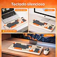 Pack De Teclado Y Mouse Kit Aoas A-1019 Keyboard Color Blanco Ergonomics Colourful Keyboard And Mouse USB Power - Miniatura 8