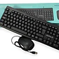 Kit Teclado Y Mouse Usb Laptop Pc Computador Combo Cableado A-1016 Office Work - Miniatura 2