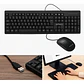 Kit Teclado Y Mouse Usb Laptop Pc Computador Combo Cableado A-1016 Office Work - Miniatura 3